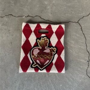 Stylish Red and White Tote Bag